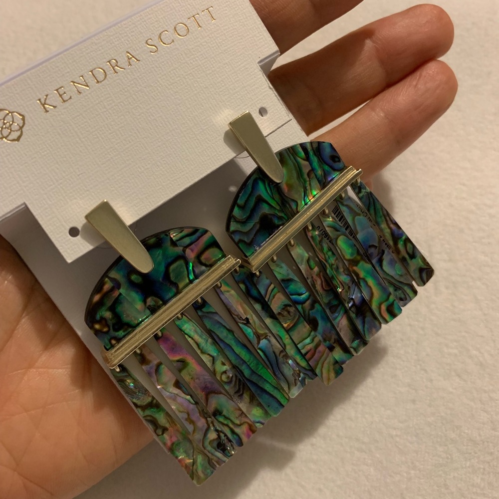 Nwt Layne Statement Earrings-Abalone Shell - image 5